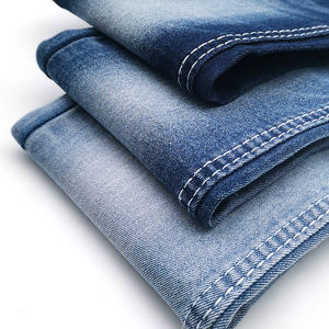 10.2 औंस शुद्ध कपास डेनिम फैब10o16/70 डी टी टी सफेद बुना हुआ नीला खिंचाव कपड़े जैकेट के लिए कपड़े - Product Image 1