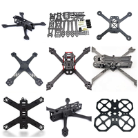 Pièces d'UAV personnalisées en usine de fibre de carbone Kit de cadre de mini drones en fibre de carbone 3K Découpe CNC pour FPV