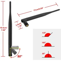 2 Packs 868MHz 915MHz LORA Antenne 6dBi Gain Omni GSM Connecteur SMA Male + 15cm RF Antenne Adaptateur Câble