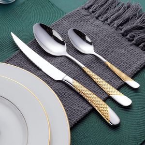 24-Piece hiện đại xuyên biên giới vàng hộp gỗ đặt thép không gỉ dao kéo bao gồm bốn phần chính dao nĩa - Product Image 4
