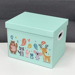 Boîte de rangement en carton pour jouets, vêtements, chaussettes, sous-vêtements et livres pour enfants, grande, haut de gamme, écologique, réutilisable, portable, avec design gratuit - Product Image 4