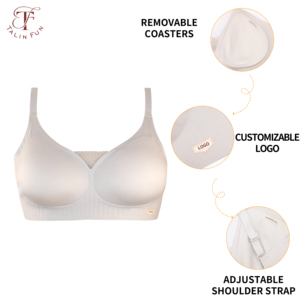 Sujetador de punto transpirable OEM/ODM personalizado de fábrica, suave, con soporte, sin aros, copa fina, sin costuras, bralette push-up, tallas grandes - Product Image 3