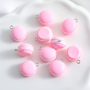 Cabochons en résine de macaron de coeur rond miniature d'artisanat avec le style artificiel d'<span class=keywords><strong>effet</strong></span> brillant pour des souvenirs sur le thème de la nourriture - Product Image 2