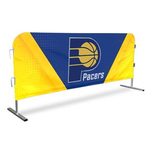 Factory Direct Custom Steel Crowd Control Barrier Cover Indoor Outdoor Barricade <b>Jackets</b> Silk Screen Printing Product Banners - Product Image 2