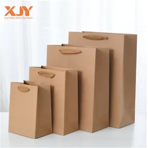XJY packaging kraft coffee bag kraft paper zipper bag paper cardboard shopping retail carry bag