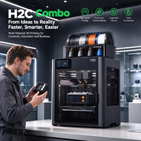 Printer 3D Bambo H2C Combo EU/UK Sepenuhnya Terbuka Kunci, Baru Asli AMS Combo untuk Produksi Kerajinan Tangan DIY