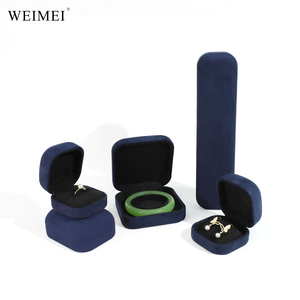 WEIMEI Elegant Handcrafted Jewelry Gift Box For Ring Earring Pendant Necklaces Bracelets With Luxe Suede Velvet Lining Option - Product Image 1
