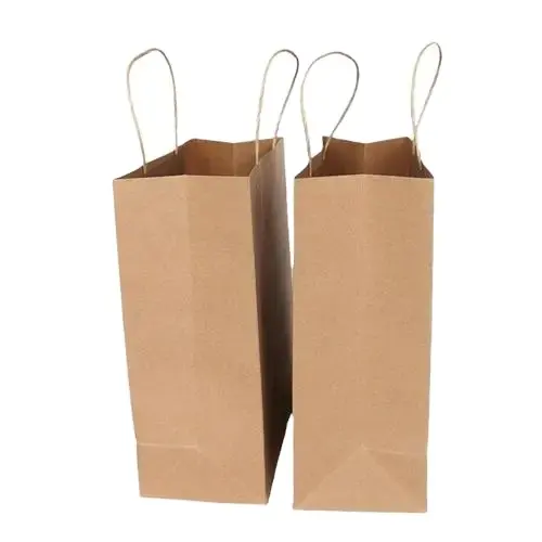 Tùy chỉnh nhà hàng thực phẩm bao bì túi Giao hàng đưa ra kraft giấy mang theo túi tái chế Takeaway gói túi giấy cho món quà