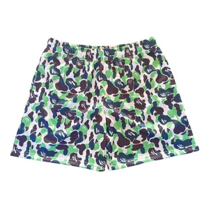 Groothandel Zomer Sublimatie Camo 5 Inch Binnennaad Polyester Custom Hoge Kwaliteit Print Mesh Shorts Met Zakken