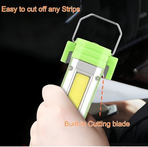 Lampe de travail multifonctionnelle COB avec aimant Marteau de sécurité étanche pour réparation automobile Lampe de poche d'urgence à LED Cutter télescopique - Product Image 3