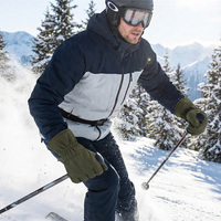 Gants de sport d'hiver en polyester pour activités de plein air, gants de snowboard et de cyclisme à doigts entiers, isolés thermiquement, antidérapants, compatibles avec les écrans tactiles, noirs