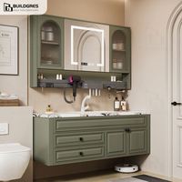 Buildgres-Ensemble de meuble de salle de bain élégant, meuble de salle de bain de style espagnol