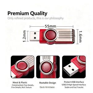 Rotatable Metal USB2.0 USB 3.0 Flash Drive 2GB-128GB High Speed Colorful Custom Logo Portable Gift <b>Box</b> <b>Memory</b> Stick - Product Image 3