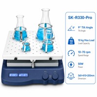 Agitateur de laboratoire professionnel à double écran LCD précis, 3D, capacité de charge de 10 kg, 70 tr/min, angle d'inclinaison de 9 degrés