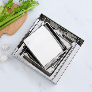 Moule à base plate pour <span class=keywords><strong>plaque</strong></span> carrée à <span class=keywords><strong>angle</strong></span> droit en acier inoxydable pour le refroidissement et la mise en forme de gâteaux à la vapeur - Product Image 4
