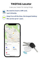 Plastique certifié CE ROHS Localisateur de clés intelligent Portefeuille Suivi des bagages Mini Tracker App Télécommande pour clés Sacs
