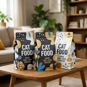 Op maat gemaakte katten- en hondenvoer verpakkingen met platte bodem, op maat gemaakte retort pouches met ritssluiting en waterdichte coating - Product Image 4