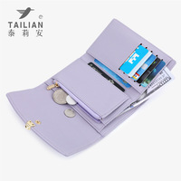 Tas Clutch Wanita PU Fashion Kelas Atas Desain Dompet Pendek Baru Tahan Air Penutup Kancing Lapisan Poliester Model Tas Wanita Merek Ternama