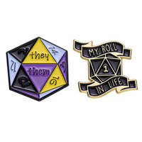 Jeu de rôle à la mode épingles en émail badge Donjons et Dragons broche