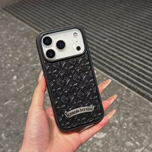 เคสโทรศัพท์มือถือลายกากบาทสำหรับ iPhone 17เคสนิ่มโครเมี่ยม DIY แบรนด์อินเทรนด์ iPhone 16 15 14 PRO MAX <span class=keywords><strong>Heart</strong></span> 13 PLUS - Product Image 5