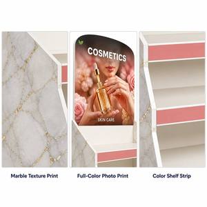 Espositore <span class=keywords><strong>in</strong></span> Cartone Ondulato Riciclabile FUSSEN per Cosmetici, Scaffali Smontabili, Espositore POP Autoportante per Negozi - Product Image 5