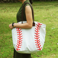 Sac à main de baseball personnalisé brodé, sac de shopping tendance pour femme, sac de sport à bandoulière pour le voyage, sac fourre-tout de football et de basketball