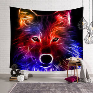 Vente en gros <span class=keywords><strong>de</strong></span> tapisserie imprimée d'animaux à motif <span class=keywords><strong>de</strong></span> loup pour la décoration du salon <span class=keywords><strong>de</strong></span> la chambre à coucher - Product Image 2