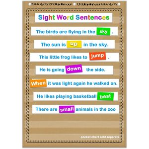 Pocket Chart 10 Pocket Clear PET <b>Material</b> For Classroom Teaching Lessons Home Use Standard Size 3 Inch - Product Image 2