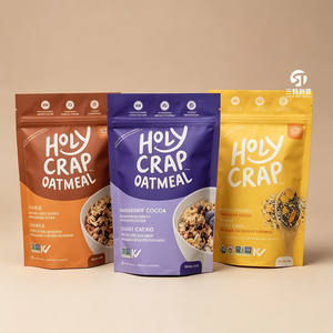 Sachets d'emballage personnalisés pour collations instantanées à l'avoine en petites séries, impression par héliogravure, qualité alimentaire, pochettes d'emballage alimentaire à fermeture éclair pour aliments pour animaux de compagnie - Product Image 4
