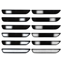 Lampu Sein Samping LED Otomatis untuk Ford Mustang 2010-2014 Lensa Asap Lampu Putih AR3Z 15A201 2 Pcs Set Pengganti