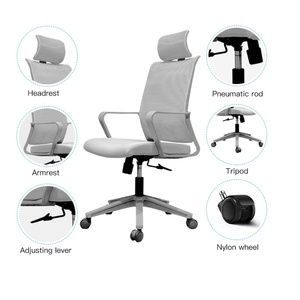 Best Swivel High Back Manager Executive <b>Computer</b> <b>Office</b> Chairs All Mesh Ergonomic <b>Office</b> Chair with Headrest - Product Image 6