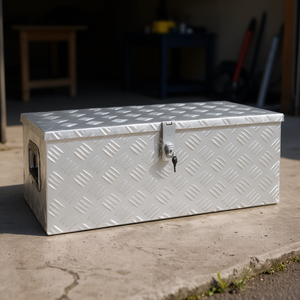 Caja de Almacenamiento de Aluminio 31.5x15.4x11.8, Caja de Herramientas Impermeable con Cierre de Pestillo, Almacenamiento de Herramientas para Garaje - Product Image 2