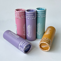 Tube en papier de luxe fait main et recyclable pour baume à lèvres avec impression, boîte d'emballage pour flacon de parfum à pression, contenants cosmétiques à poussoir