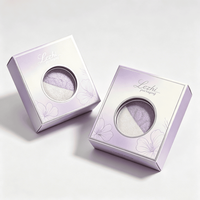 Boîte d'emballage personnalisée pour fards à paupières, en carton blanc pliable avec fenêtre, revêtement UV, personnalisable