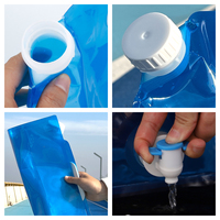 Pochette réutilisable en plastique transparent pour bec verseur liquide pour boisson debout Sac à bec verseur personnalisé pour boisson et vin avec trou de poignée et valve