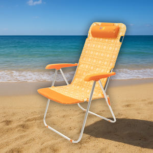Sedia da Spiaggia Medina Line Rochelle Orange 60x41x100 in Alluminio, Progettata per Comfort e Stile Ottimali - Product Image 4