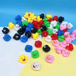 Colorful Little Yellow Duck Kids Miniature Rubber Squeeze Sound Water Play Toy for <b>Bath</b> & Swimming - Product Image 2