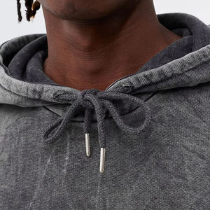 Fornitore professionale di felpa <span class=keywords><strong>con</strong></span> cappuccio di lusso da uomo in bianco <span class=keywords><strong>con</strong></span> cappuccio in cotone organico pesante lavato <span class=keywords><strong>con</strong></span> cappuccio acido <span class=keywords><strong>con</strong></span> disegno - Product Image 2