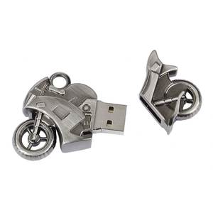 Memoria USB con Forma de Motocicleta Plateada de 8Gb, Diseño Metálico, Dispositivo de Almacenamiento de Datos - Product Image 2