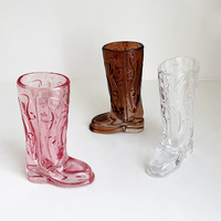 Verre à liqueur en forme de bottes de cowboy classique d'une capacité de 1 oz personnalisable verre à vin avec logo personnalisé pour les hôtels