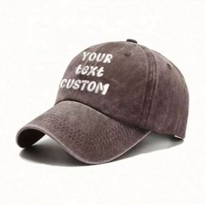 Custom Logo Baseball Cap Vintage Washed <b>Red</b> Cotton Adjustable Terry Sporty Style for Team Uniform Events and Company Promotion - Product Image 2