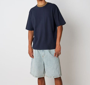 T-shirt pour homme de haute qualité, style Y2K, été, nouveau, col rond, coton, manches courtes, couleurs contrastées - Product Image 4