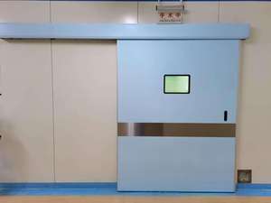 Porta per Sala Operatoria Ospedaliera, Pannello Modulare per Camera Bianca, Pannello <span class=keywords><strong>Sandwich</strong></span> in Acciaio Zincato, Isolamento Termico Medico - Product Image 6