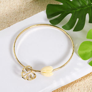 Hawaiiaanse Sieraden Groothandel 14K Gouden Armband Vlinder Schildpad Golf Hart Gouden Charme Pikake Jasmijn Armband Voor Meisjes - Product Image 6