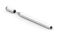 Stylet tactile magnétique capacitif passif en métal, design 3-en-1, pointe remplaçable, 14 cm de long, universel pour tablettes Android