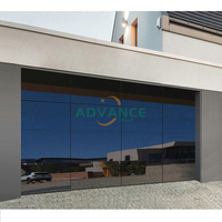 Porte de garage sectionnelle en verre sans cadre durable avec verre céramique à motifs de 5 mm
