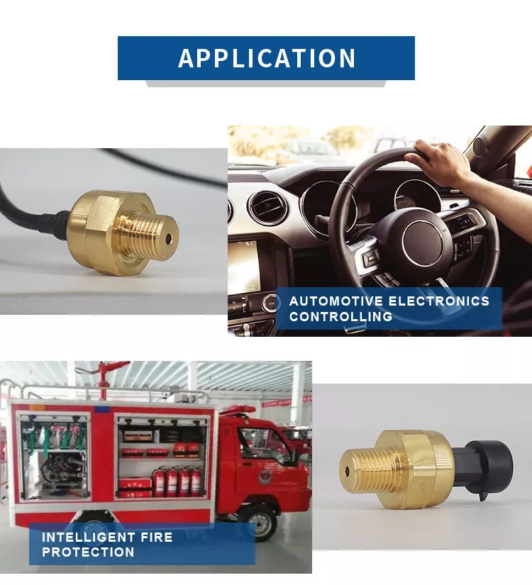 0.5-4.5V G1/4 1/4NPT Brass Pressure Sensor For HVAC/Air Compressor