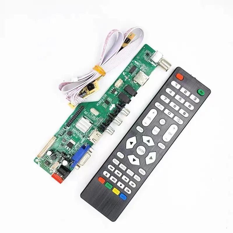 Dengan Jumper Resolusi Yang Berbeda Universal LCD LED TV Papan Utama PCB untuk TV LED Ukuran Kecil Menggunakan