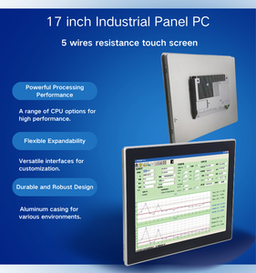 17 inch Hợp kim nhôm cảm ứng điều khiển Bảng điều khiển công nghiệp PC i5 6200U i5 7200U I7 7200U IP65 không thấm nước Bảng điều khiển công nghiệp PC - Product Image 2