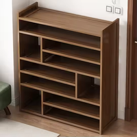 Grand meuble à chaussures moderne convertible en bambou Porte-chaussures à entrée verticale multicouche pour meubles de maison